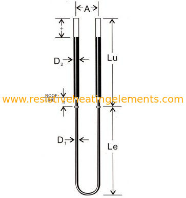 Hochtemperatur-Oxidationsbeständigkeit MoSi2-Element Molybdän-Disilicid