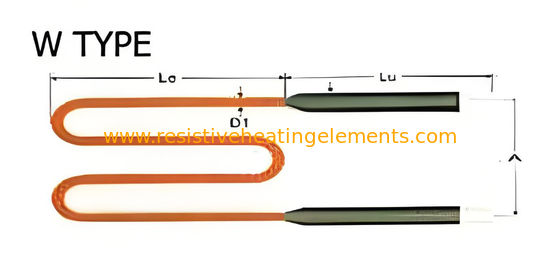 Hochtemperatur-W-Typ MoSi2-Heizungselement Molybdän-Disilicid-Heizung